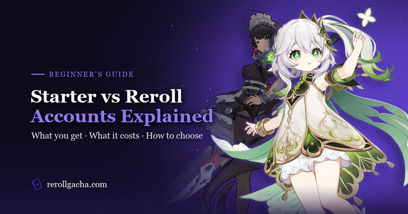 O que é uma conta reroll de gacha? Diferença entre conta inicial e reroll