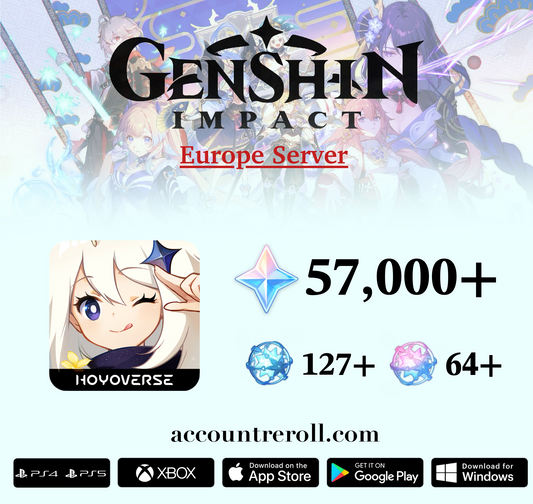 Genshin Reroll Account with Primogems [Europe]