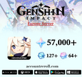 Genshin Reroll Account with Primogems [Europe]