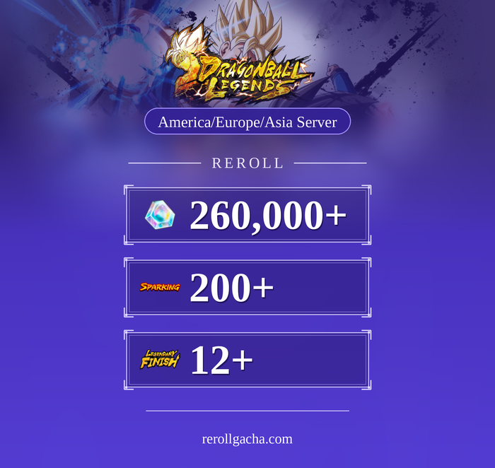 Dragon Ball Legends — Reroll Account