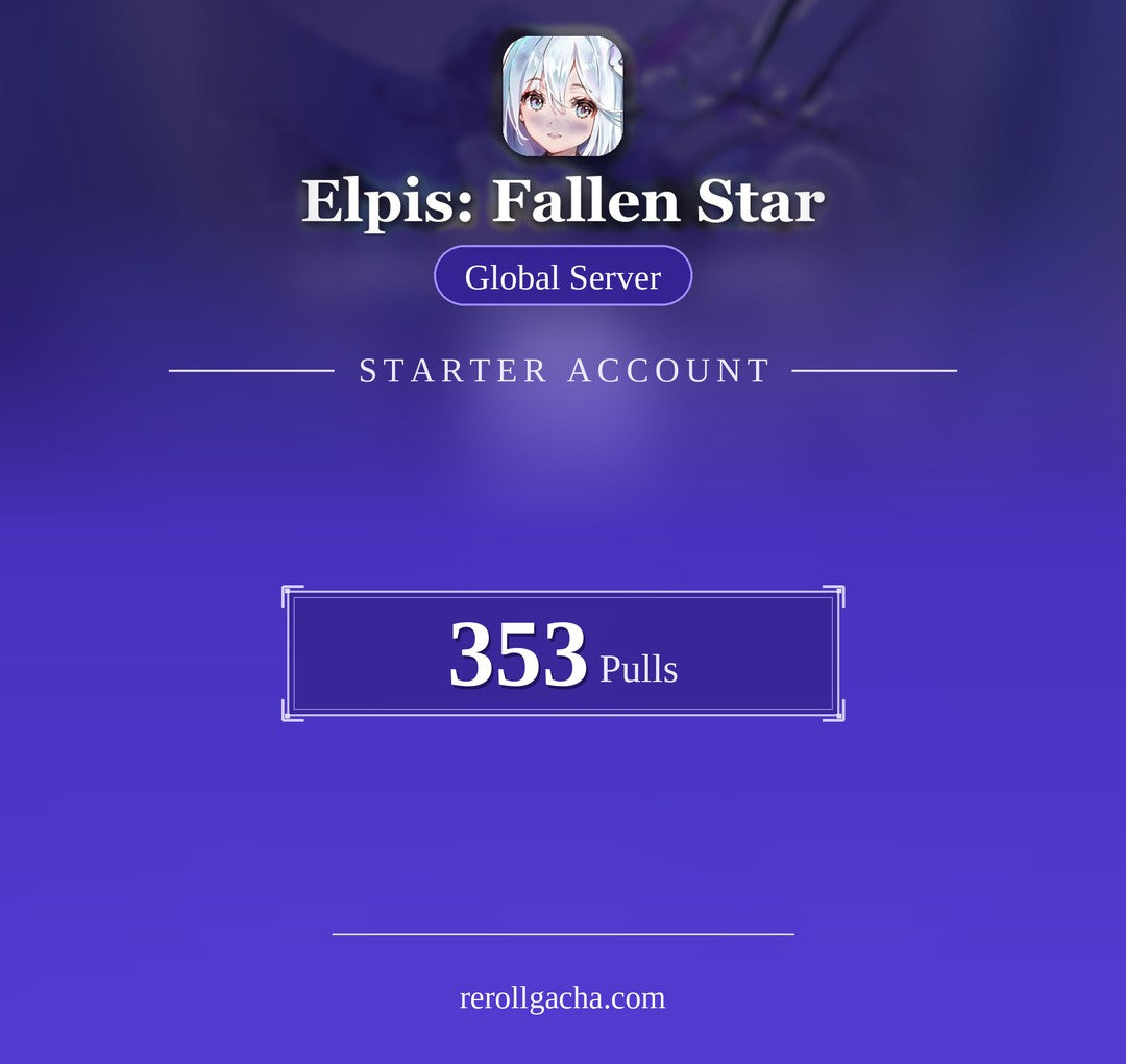 Elpis: Fallen Star — Starter Account [Global]: 353 Pulls