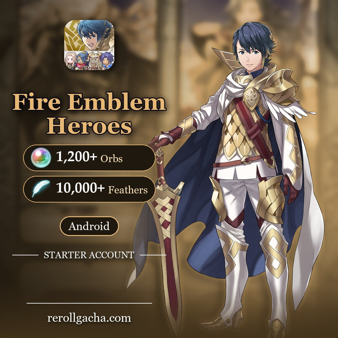 Fire Emblem Heroes — Starter Account [Android]: 1,200+ Orbs, 10,000+ Feathers