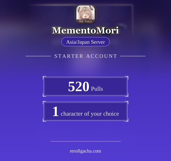 MEMENTO MORI — Starter Account [Asia / Japan]