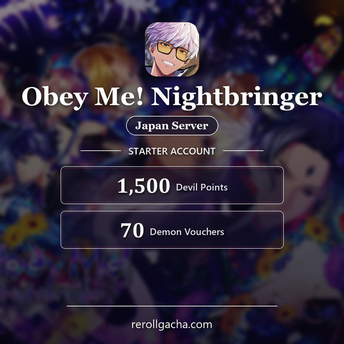 Obey Me! Nightbringer — Cuenta de inicio [Japón]