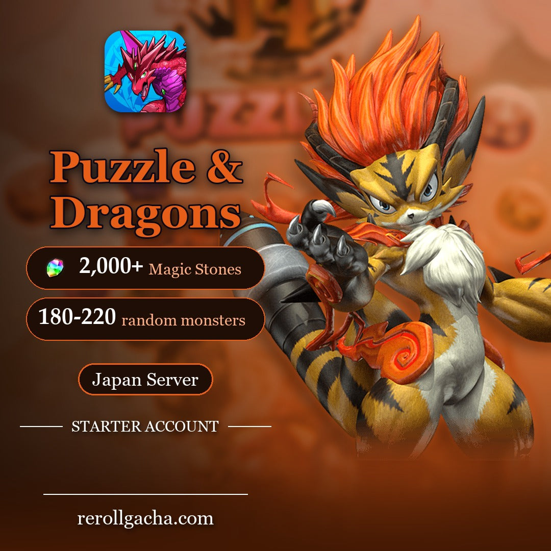 Puzzle & Dragons — Starter Account [Japan]: 2,000+ Magic Stones, 180-220 random monsters