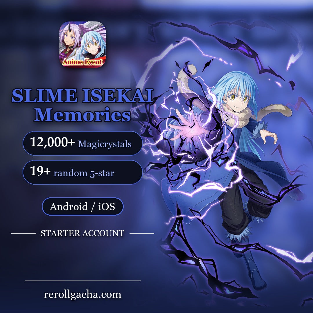 SLIME - ISEKAI Memories — Starter Account [Android / iOS]: 12,000+ Magicrystals, 19+ random 5-star