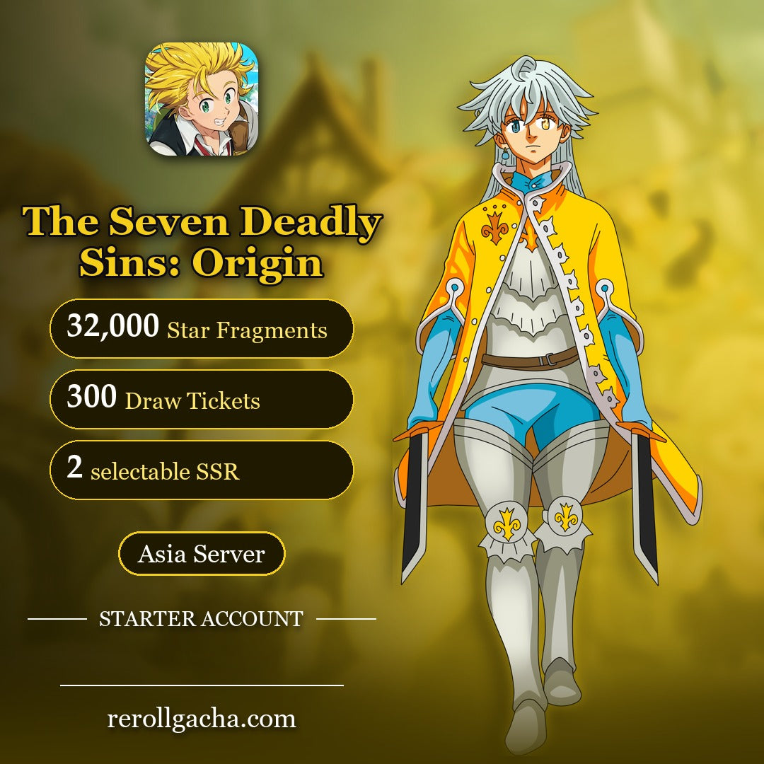 The Seven Deadly Sins: Origin — Conta inicial [Ásia]