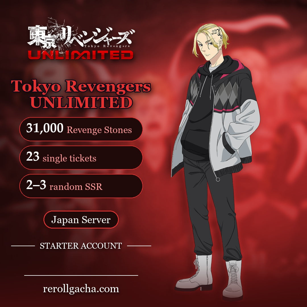 Tokyo Revengers UNLIMITED — Conta inicial [Japão]