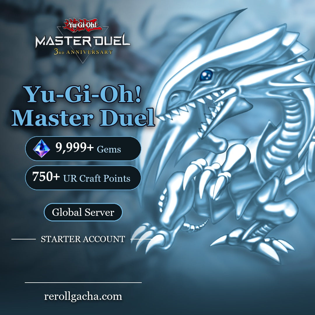 Yu-Gi-Oh! Master Duel — Starter Account [Global]: 9,999+ Gems, 750+ UR Craft Points